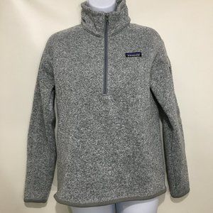 Patagonia S Better Sweater Gray Knit Fleece Jacket Pullover Birch White (BCW)